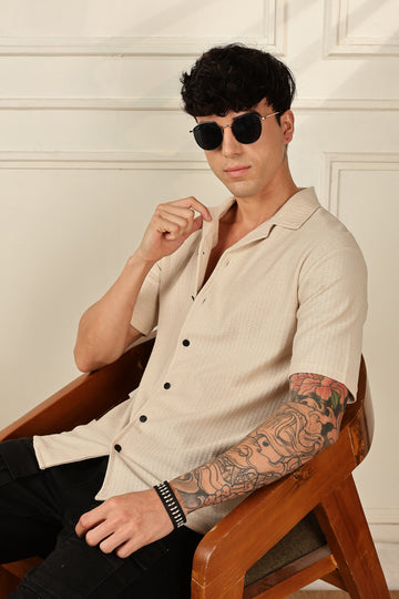 Textured White Shirt