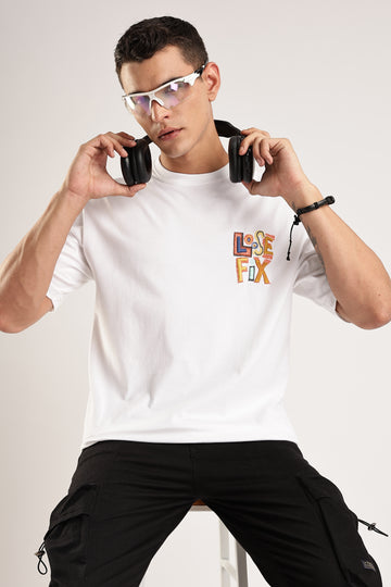 Loose Ends White Oversized T Shirt