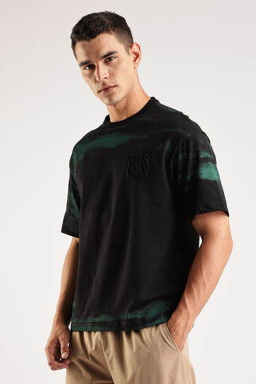 Ink Spill Black Oversized T Shirt
