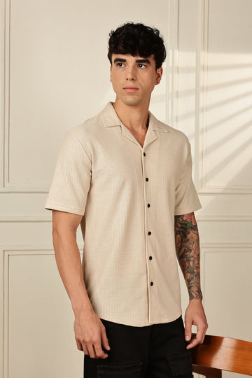 Textured White Shirt