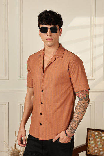 Textured Tan Shirt