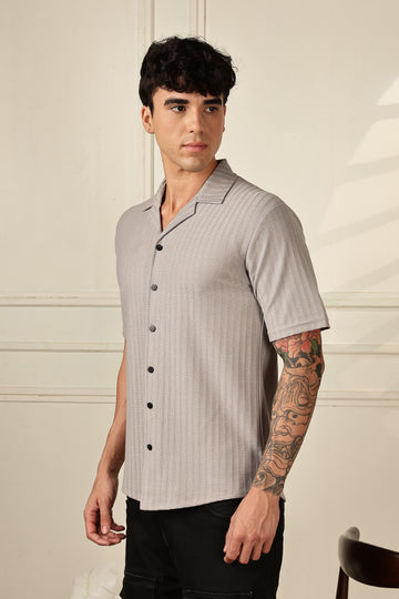 Textured Grey Shirt