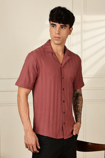 Textured Mauve Shirt