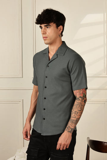Textured Teal Shirt