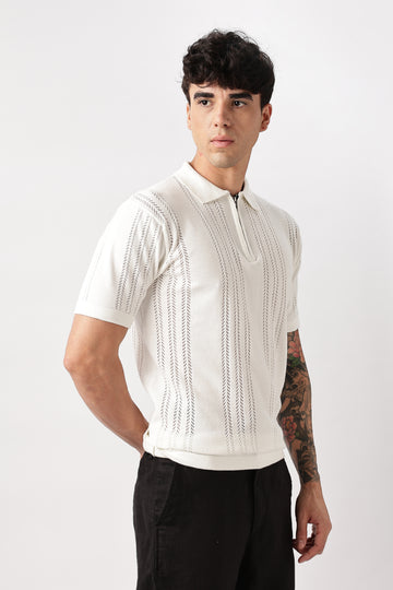 Jacquard White Ziplo