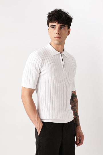 Knitted Vanilla Polo