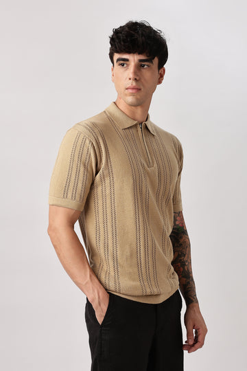 Jacquard Beige Ziplo