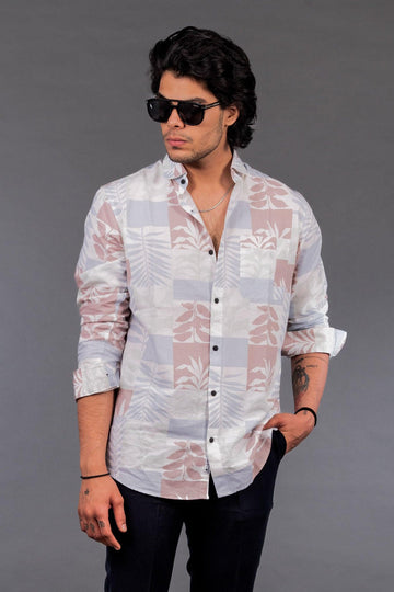 Square Leaf Beige Shirt