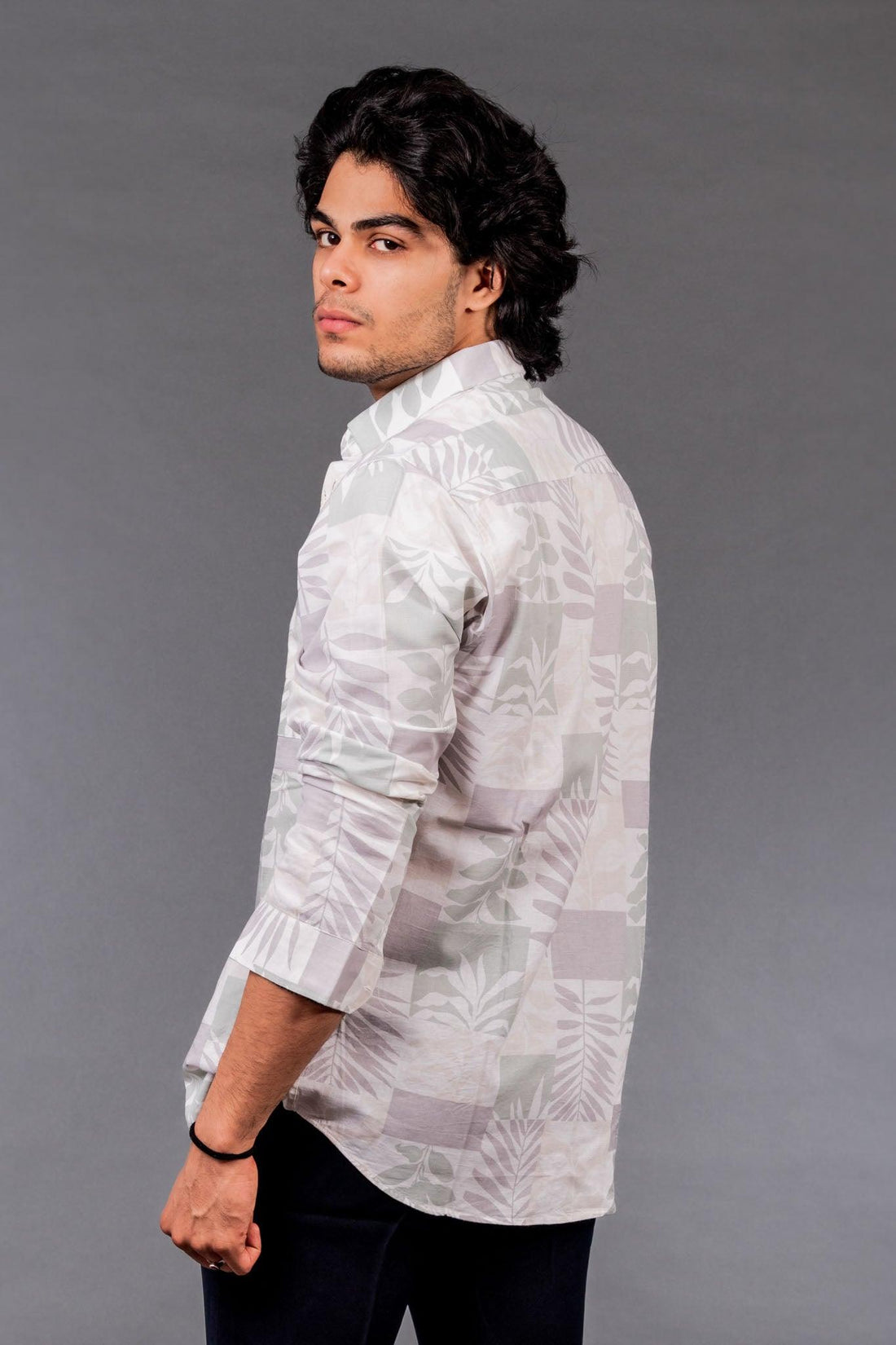 Square Leaf Green Shirt