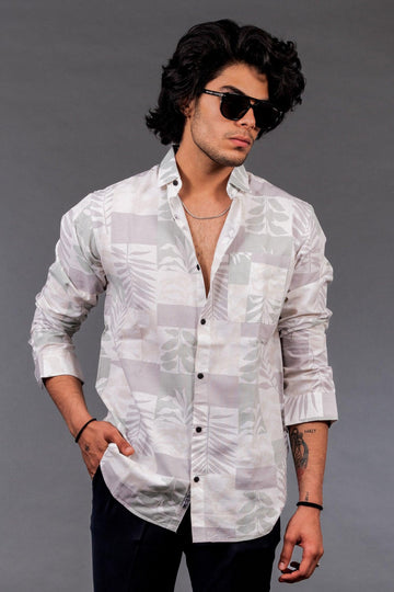 Square Leaf Green Shirt