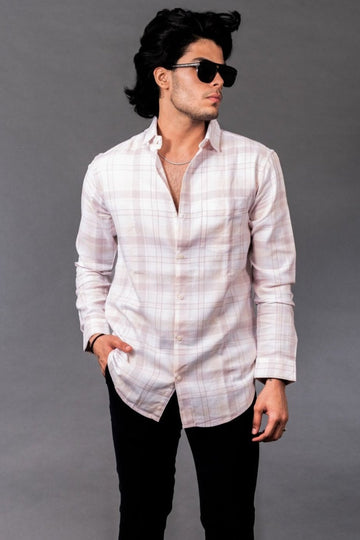 Plaid Check Lilac Shirt