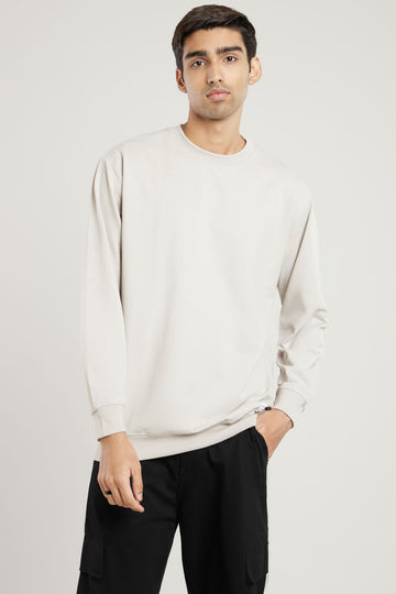 Grey Solid Sweatshirt
