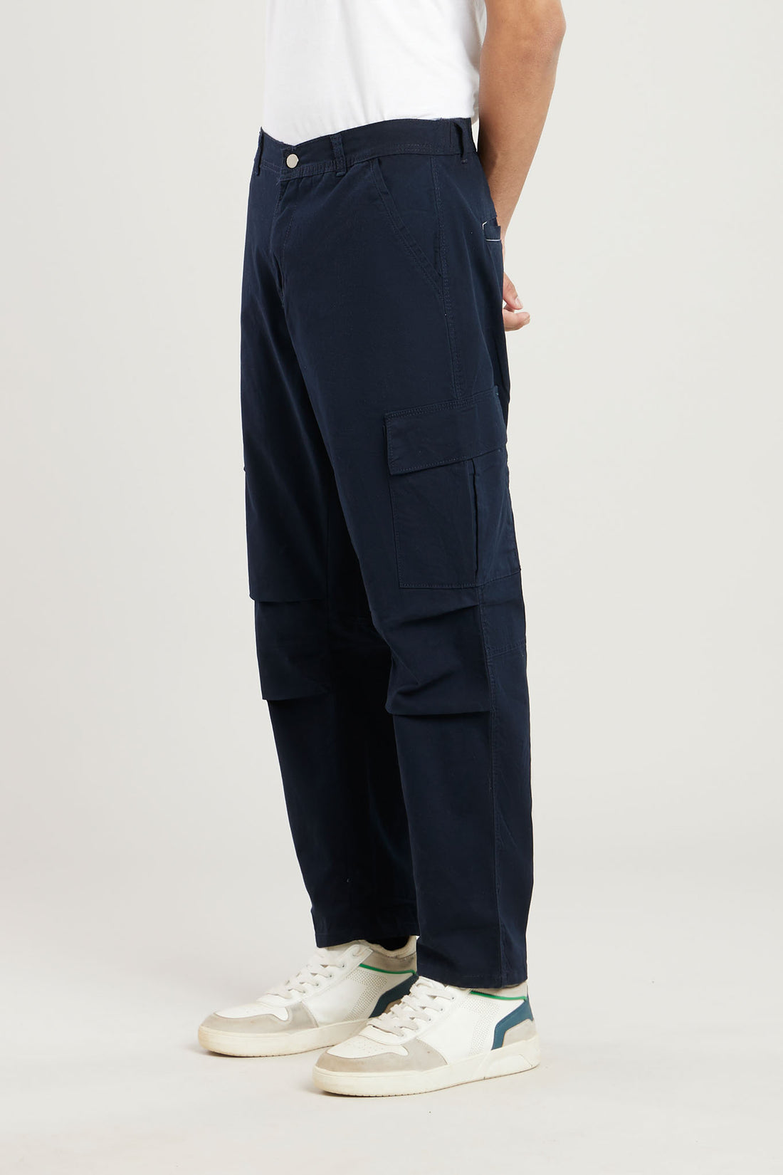 Regular Fit Navy Blue Cargo