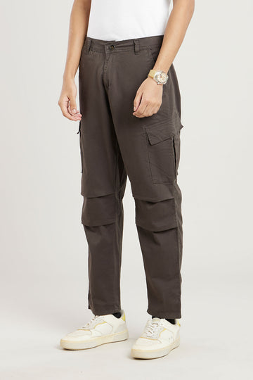 Regular Fit Grey Cargo