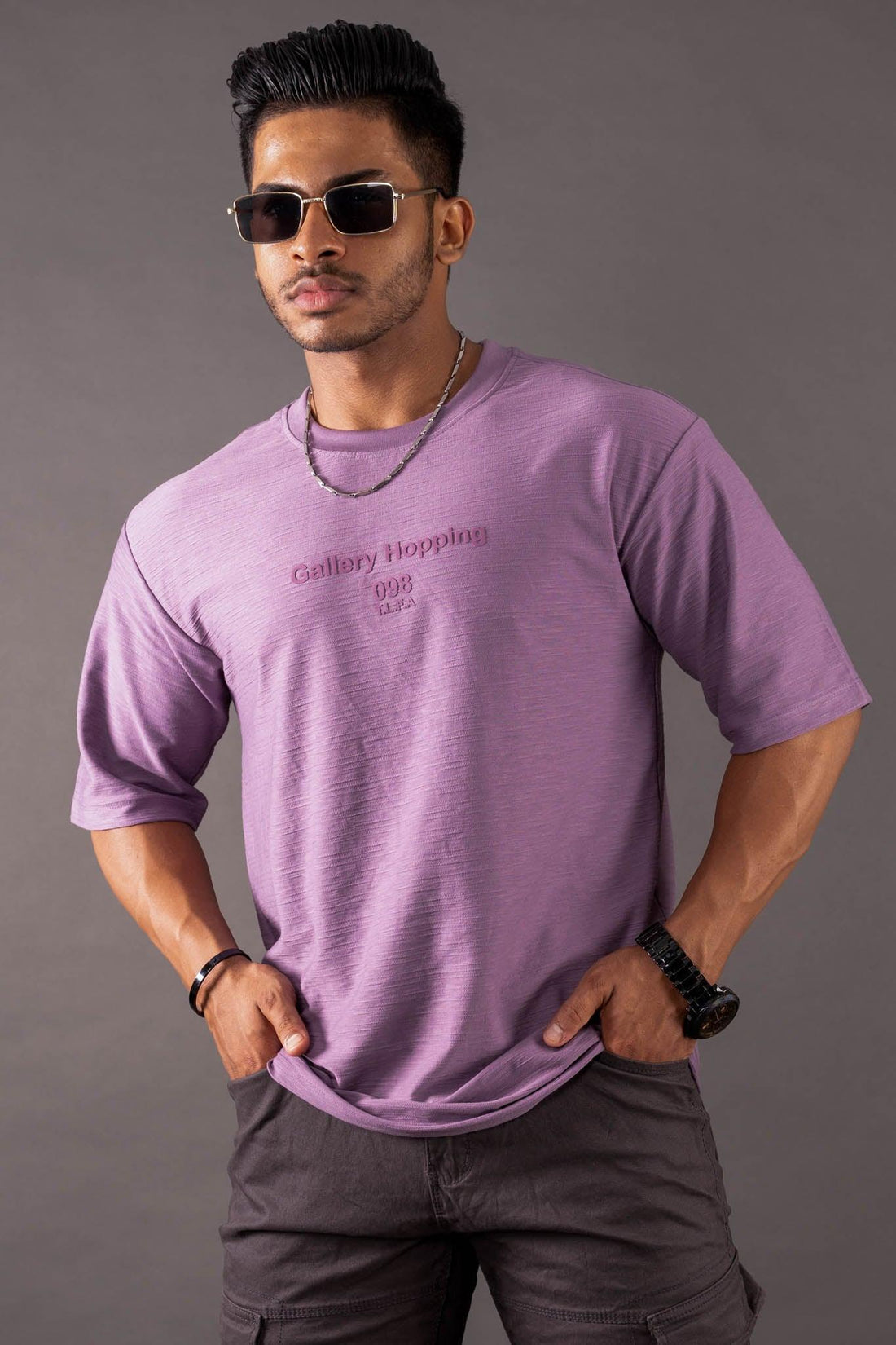 Lilac Jacquard T-Shirt